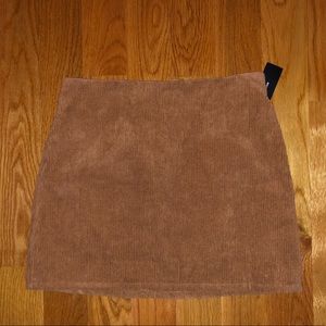 Chestnut Corduroy Mini Skirt